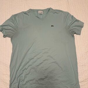 Lacoste Men's Light Blue V-Neck Shirt